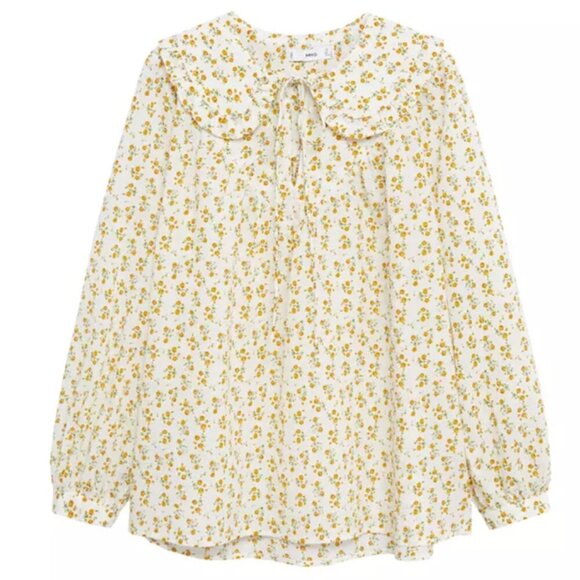 Mango Babydoll Ruffle Blouse - Picture 5 of 12